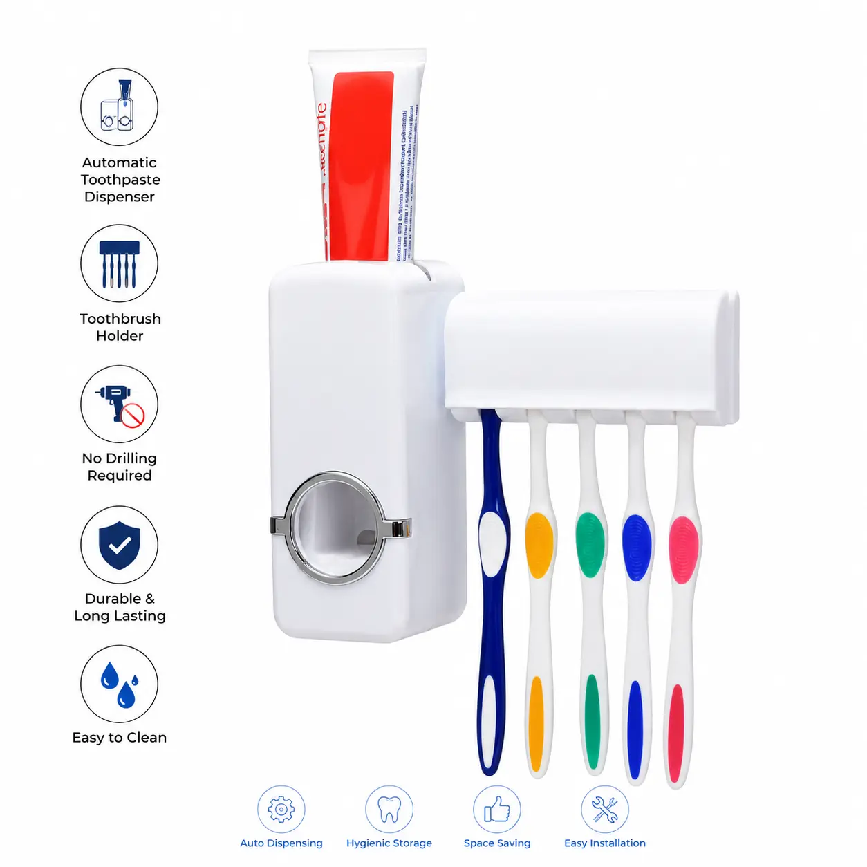 toothpaste dispenser with toothbrush holder toothpaste dispenser with toothbrush holder