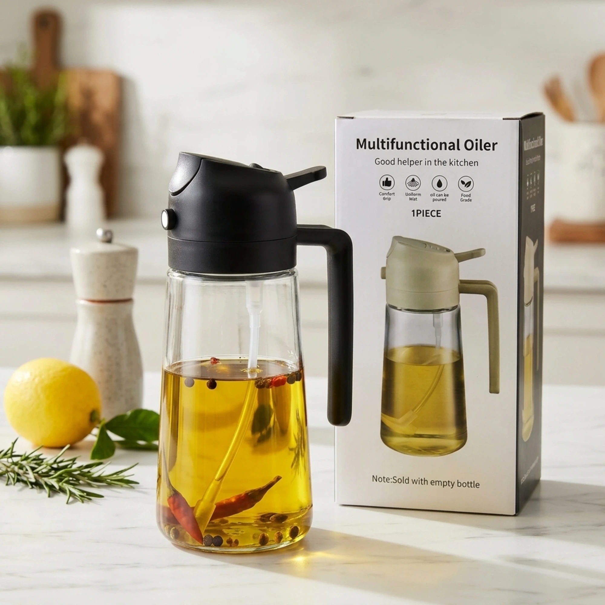 Home 2-in-1 Oil Dispenser & Sprayer Bottle (470ml)